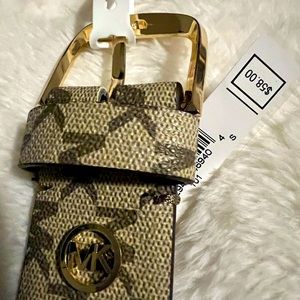 Michael kors belt tan and gold Small womens